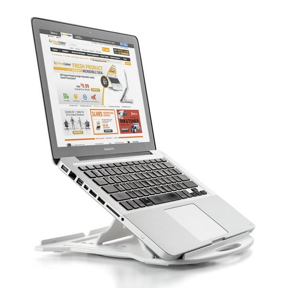Support de support d'Ordinateur Portable Réglable en Hauteur Ventilé et Rotatif à 360 Degrés pour MacBook et Ordinateur Portable de 11 à 17,3 Pouces