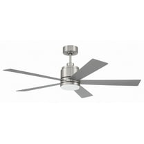 MCY52BNK5-Craftmade Lighting-McCoy - 5 Blade Ceiling Fan with Light Kit-16.46 Inches Tall and 52 Inches Wide-Brushed Polished Nickel Finish