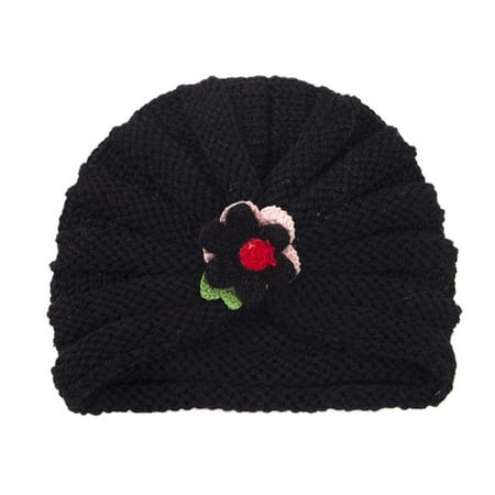 

Wolfast Promotion Autumn Winter Baby Boys Girls Flowers Knitted Windproof Warmth Ear Protection Children Hat