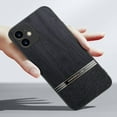 thumbnail image 5 of Dteck Case for iPhone 12 6.1 Inch Faux Wood Pattern Slim Thin Lightweight Full Camera Protection Anti-Fingerprint Shockproof Case for iPhone 12,Black, 5 of 8