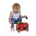 thumbnail image 3 of Janod - Wood Fire Engine - Big Ladder Included - Silent Wheels - Imagination and Fine Motor Skills - Water-Based Paints - 2 Years + - Red, 3 of 6