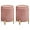 Dusty Rose, variant on Mxfurhawa Round Ottoman Set of 2,Upholstered Footrest Stool Support 300lbs,Modern Padded Seat Foot Stool Coffee Table,Vanity Stool with Storage and Metal Legs for Living Room (Pink-Long Wool)