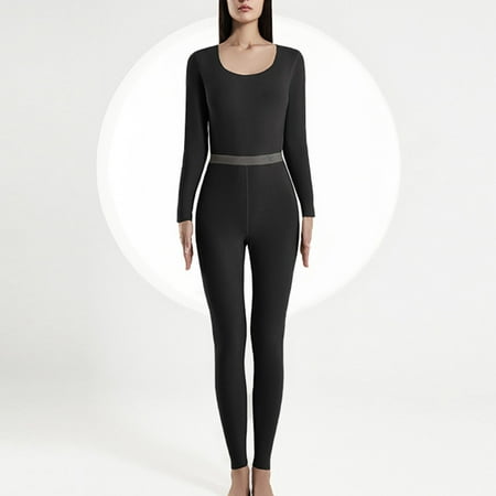 

Njoeus Women s Winter Thermal Underwear Woolen Thermal Suit Autumn Clothes Trousers Long Sleeved Round Neck Shirt/Shirt Suit