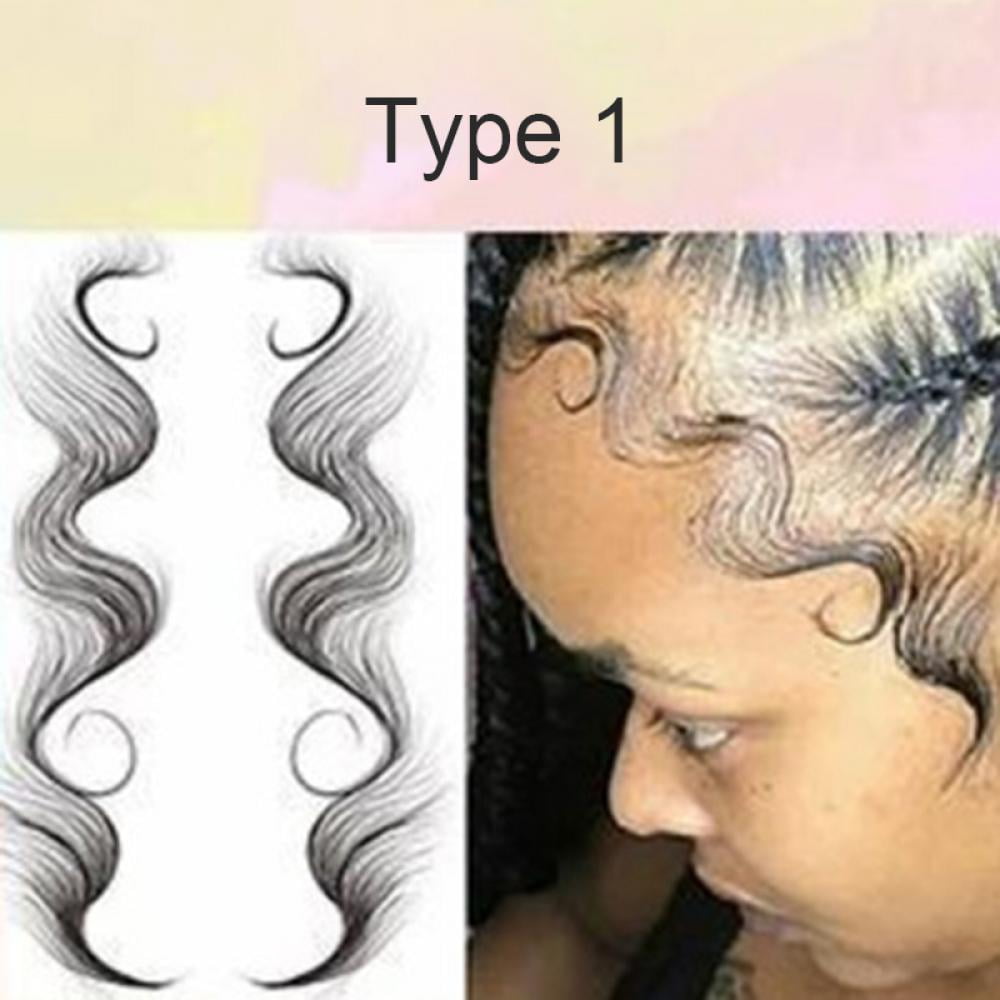 5PACK Temporary Baby Hair Tattoo Stickers 5 Types of optional
