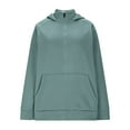 thumbnail image 2 of Plebaso Women's Half Zip Hoodies Pullover with Pocket Casual Long Sleeve Hooded Sweatshirts for Women, 2 of 5