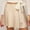 Beige, variant on DJskiyers Women's Elegant Satin Skirt Flowy Loose Mini Satin Silky A-Line Skirts Flare Short Skirt
