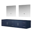 thumbnail image 3 of Navy Blue Double Bath Vanity 84 In. With 36 Mirrors - 2 Compartments, 6 Drawers, Open Cabinet Shelf For Generous Area Space Storage Abundant, 3 of 3