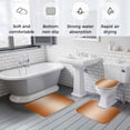 thumbnail image 5 of Burnt Orange Ombre Bath Mat 3 Piece Bathroom Rug Set, Modern Gradient Abstract Art Non Slip Bath Rug Contour Mat and Toilet Lid Cover, Absorbent Shower Mats Soft Bath Rugs and Mats Sets, 5 of 8