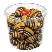 Chocolate Croissants | Chocolate Buns | Breakfast Pastry | Approx 20 Rugelach Pastries Chocolate Croissants | No Coloring Added | Dairy & Nut Free | Sterns Bakery (Club Size - 19 oz )