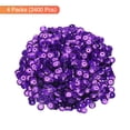 thumbnail image 3 of Uxcell Lentejuelas Sueltas 0.24" Lentejuelas Láser 2400Pcs Lentejuelas de Taza para Manualidades de Joyería Costura Púrpura Profundo, 3 of 5