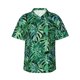 thumbnail image 1 of Balery Monstera Leaves Camisas hawaianas de manga corta para hombre, camisas playeras de corte holgado, camisas de vacaciones con botones,Medium, 1 of 7