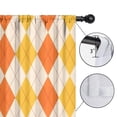 thumbnail image 4 of Blackout Kids Curtains,Orange Yellow Checkerboard Checkered Pattern Childrens Insulated Curtains Set Of 2,Bedroom Essentials,Toddler Room Decor 42"x84", 4 of 5