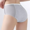 thumbnail image 2 of Women Plus Size Leakproof Underwear Soft Breathable High Waisted Panties Full Coverage Comfortable Briefs for Ladies, 2 of 5