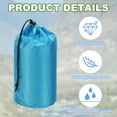 thumbnail image 3 of Uxcell Stuff Sack Waterproof Outdoor Storage Sack Portable Drawstring Dust Flap Bags Lightweight 6 x 13 Inch Blue, 3 of 7
