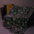 thumbnail image 5 of Glow in The Dark Blanket,Christmas Snowflake Elk Pattern Flannel Fleece Blanket,Soft Plush Blanket for Kids 39.37x59in Pink, 5 of 8