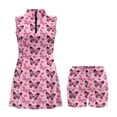 thumbnail image 3 of Yuyamidu Pink Butterfly Tennis Golf Dress Anti Wrinkle Trendy Tennis Dress for Women Build in Shorts with Pockets Womens Golf Outfit Workout Athletic Dresses Size S, 3 of 7