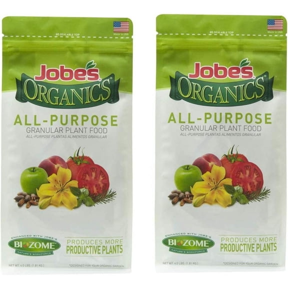 Jobes Organics 09526 Organic All Purpose Granular Fertilizer 4-4-4, 4 lb (wo ack)