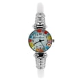 thumbnail image 7 of GlassOfVenice Murano Glass Millefiori Bangle Watch - Silver White Multicolor, 7 of 7