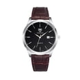 thumbnail image 1 of Reloj para hombre, correa de cuero noctilucente, reloj de pulsera de cuarzo analógico, calendario para caballeros, reloj impermeable Methold EL1972-04, 1 of 2