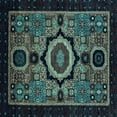 thumbnail image 1 of Ahgly Company Indoor Square Abstract Light Blue Modern Area Rugs, 4' Square, 1 of 4