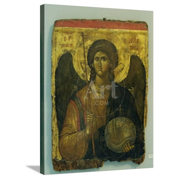 14th Century Icon of Archangel Michael in the byzantine Museum in Athens, Greece, Europe Stretched Canvas Wall Art by Gavin Hellier Sold by Art.Com