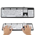 thumbnail image 4 of Large Print Computer Keyboard Visually Impaired Keyboard High Contrast Black And White Keys Makes Typing Easy Perfect For Seniors And Those Just Learning To Type, 4 of 8