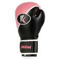 thumbnail image 5 of Kruzak Two-Tone Focus Mitts and Boxing Gloves Set for Kickboxing and Muay Thai MMA Training| Focus Pads + Training Gloves | Fitness Kit for Martial Arts and Karate (Black/Pink, 12 oz), 5 of 7