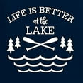 thumbnail image 4 of Wild Bobby, Life Is Better At The Lake, Women Standard V-Neck Tee, Navy, Large, 4 of 4