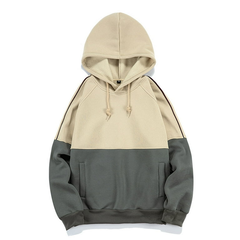 ZCFZJW Mens Color Block Hoodie Tops Lightweight Casual Drawstring Long Sleeve Hooded Pullover Tops Loose Fit Comfy Baggy Sweatshirts Gray L ZCFZJW Mens Color Block Hoodie Tops Lightweight Casual Drawstring Long Sleeve Hooded Pullover Tops Loose Fit Comfy Baggy Sweatshirts Gray L