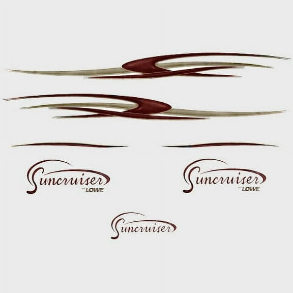 Suncruiser Pontoon Boat Graphic Decals 625518 | Burgundy Stickers (Kit)