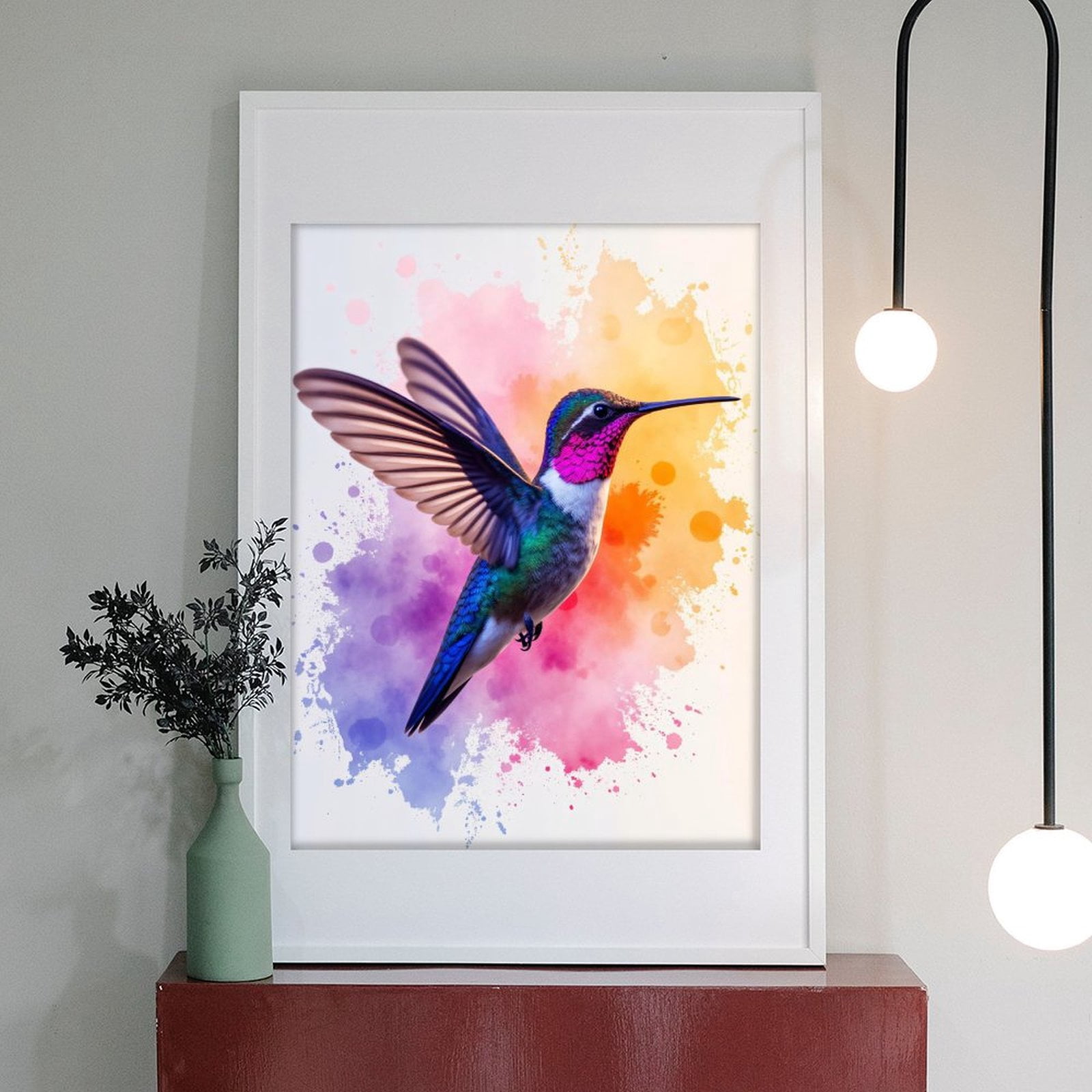 Diamond Art Kits for Adults - 5d Vibrant Hummingbird In Flight Colors Diamond Painting for Adults, Diamond Art for Adults Beginners, Diamond Painting Kits for Adults for Home Wall Decor