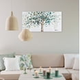 thumbnail image 4 of Abstract art"Golden Blue Leaves" oil painting prints Wall Art for living room, bedroom, Bar - Wrapped Canvas Prints, 4 of 5