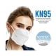 thumbnail image 3 of Paquete de 100 Cubrebocas Hanylish KN95 Color Blanco hanylish Paquete de 100 Cubrebocas KN95 Blanco, 3 of 4
