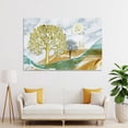 thumbnail image 4 of Golden Tree Moon Deer Serene Scene Poster Decorative Painting Canvas Wall Art Living Room Posters Bedroom Painting,Unframe-style,24x36inch(60x90cm), 4 of 8