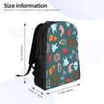 thumbnail image 4 of Cauagu cute Skull organ Print Backpacks,Travel Daypack Casual Laptop Backpack Bookbag Fits 15 Inch Computer for Men Women, 4 of 8