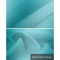 thumbnail image 6 of Turquoise Ombre Kitchen Valances for Windows Farmhouse Linen Window Valance Curtain for Living Room Window Treatment Modern Abstract Art Valance Rod Pocket Topper Drape, 42 x 12 Inch, 6 of 6