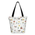 thumbnail image 3 of Horeoi Farm Animals Print Shoulder Bag for Women Large Capacity Zipper Tote for Shopping Beach Travel Gym with Inner Pocket, 3 of 7
