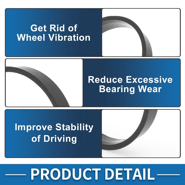 59.1mm to 57.1mm Car Wheel Hub Centric Rings Black Polycarbonate Wheels  Center Shaft Shock Absorbing Hubrings 4 Pcs - Walmart.com