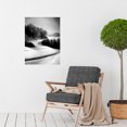 thumbnail image 2 of Monochrome Winter Landscape Scene Large Wall Art Poster Print Thick Paper 18X24 Inch, 2 of 4