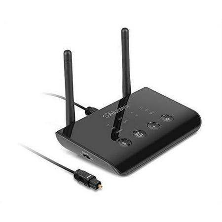 Aluratek - Bluetooth Wireless Audio Transmitter and Receiver for TVs - Black