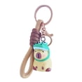 thumbnail image 4 of Almencla Cartoon Keychain Pendant Cute Capybara Keychain Purse Decoration Charms Accessory,Lovely Resin Keyring for Women Men Boy Girl Dinosaur head, 4 of 8