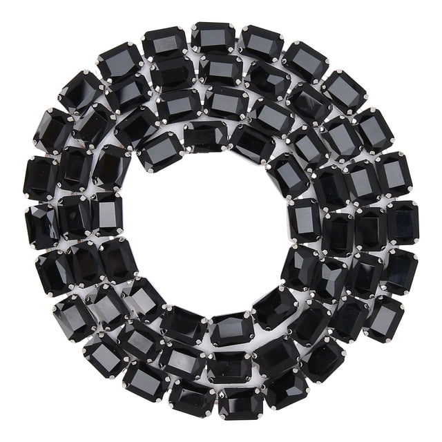 Diamond Chain,Rectangular Glass Diamond Chain Garment Decor Crystal Trimming Chain Smart Functionality