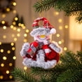 thumbnail image 5 of OAVQHLG3B Christmas Tree Ornaments, Christmas Tree Plush Hanging Ornaments Decorations Santa Snowman Elk Ornaments for Room Window Pendant Holiday Party Decor, 5 of 5