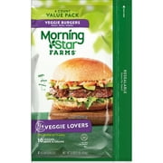 MorningStar Farms Vegan Veggie Lovers Veggie Burgers, 16 oz Bag