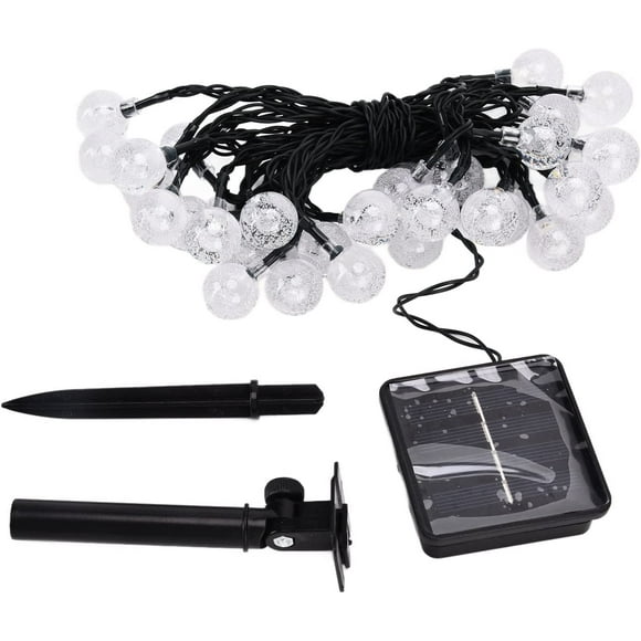 ERDS-21ft 30LED Solar String Lights Outdoor Waterproof, Gazebo Lights Solar Powered with 8 Lighting Modes Waterproof for Garden Yard Porch Party Balcony Christmas (Warm White)