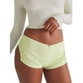 thumbnail image 2 of Women'S Y2k Micro Shorts Low Waist Side Slit Boyshort Slim Booty Shorts Lounge Pj Bottom Mint Green M, 2 of 7