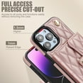 thumbnail image 3 of Case for iPhone 14 Pro Max, Crossbody Wristlet Case Wallet with RFID Blocking Card Slots KickStand Flip Folio PU Leather Magnetic Protective Cover Women for iPhone 14 Pro Max, Rosegold, 3 of 9