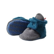 Zutano Baby Color Block Cozie Booties Windy Blue with Grippers