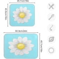 thumbnail image 3 of SKYSONIC Absorbent Dish Drying Mat Daisy Kitchen Counter Mat Protector,Reversible,Extra Large 24 x 18 Inches, 3 of 7