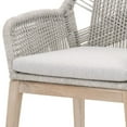 thumbnail image 3 of Benjara Armchair with Woven Rope Back, Set of 2, Light Gray, 3 of 5